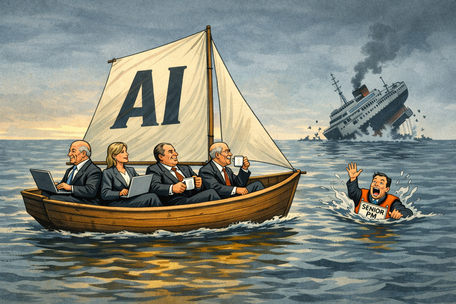 AI sailing while Senior PM drowns